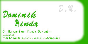 dominik minda business card